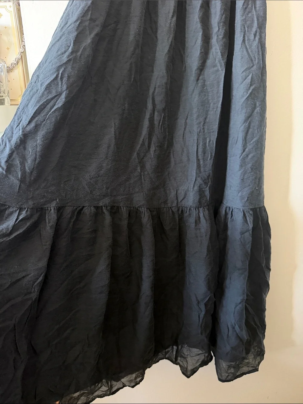 Abercrombie & Fitch|Black CottagecorePuff Sleeve Maxi Dress Smocked Waist|XS|GUC